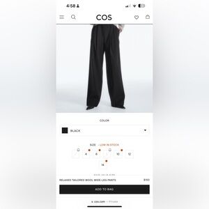 Selling a wide tailored pant in dark navy size 10 great condition